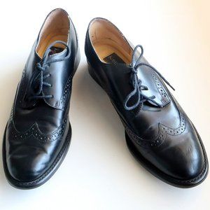 Kenneth Cole Women's Black Leather Classic Oxford Lace Up Shoes Size 8.5